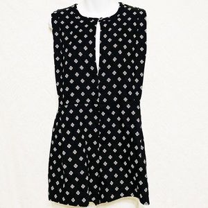 Free People Black Ashley Print Linen Romper SzXS🌴